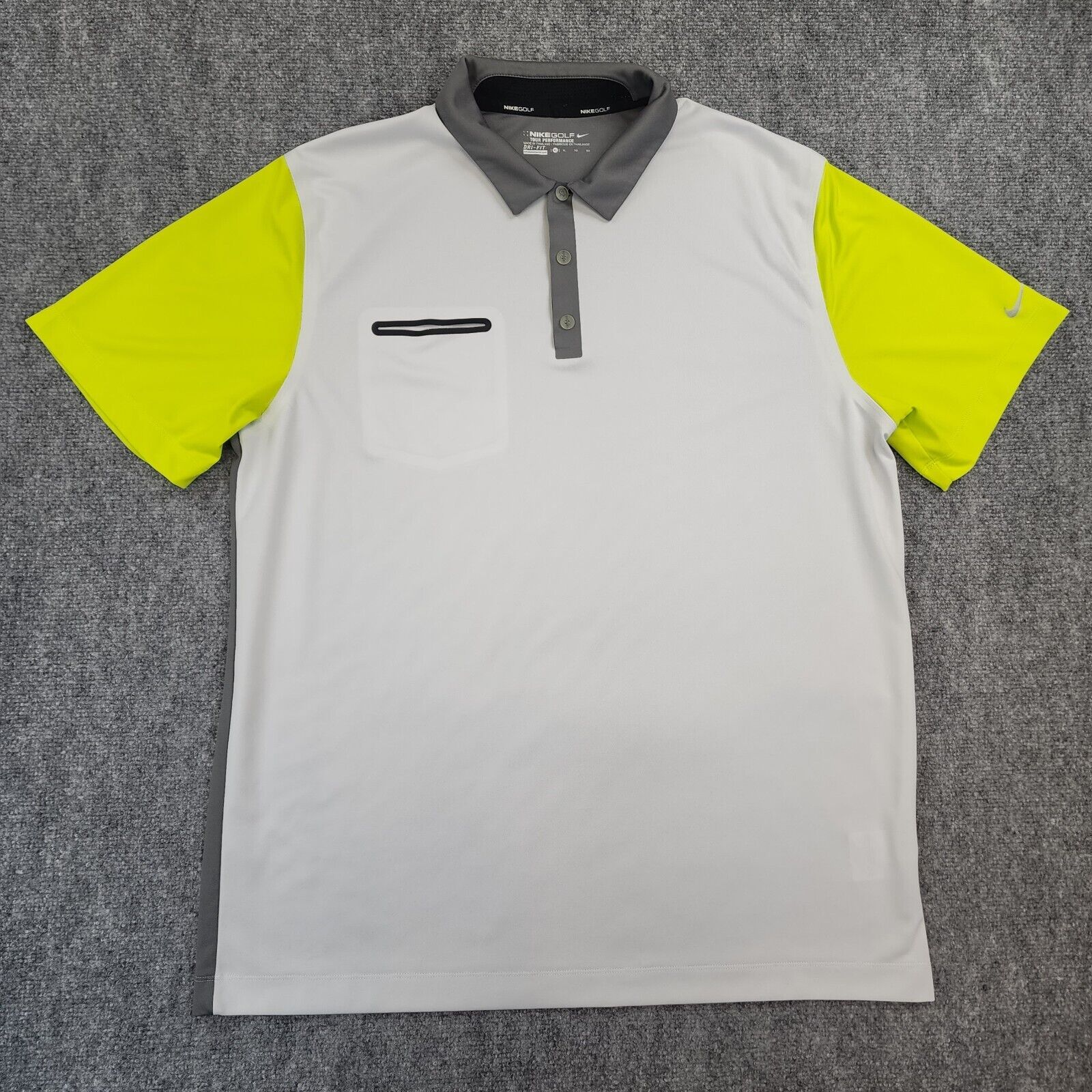 Nike Golf Shirt Mens Xl Colorblock Tour Performance Polo Drifit Casual Golf